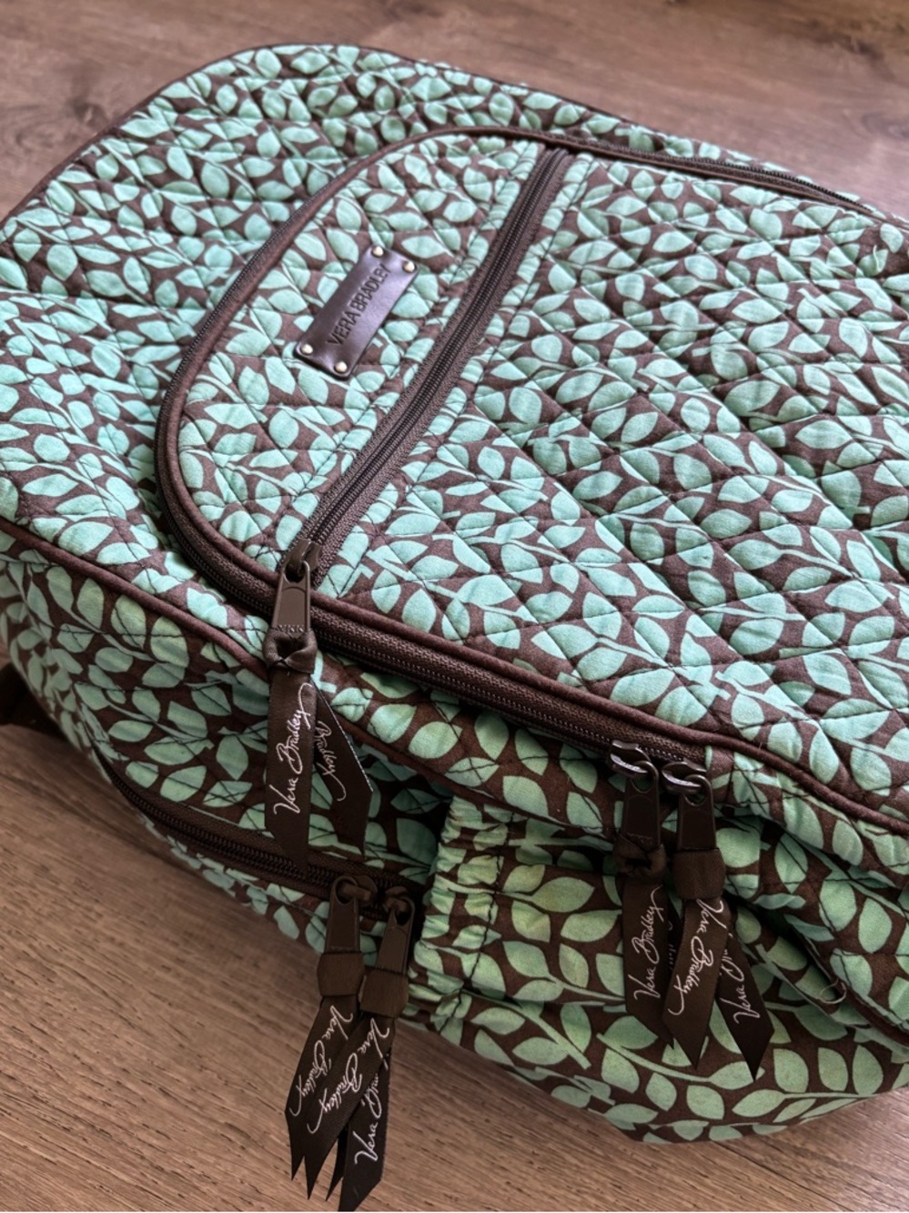 Vera Bradley shower vines Quilted Backpack - Picture 9 of 11